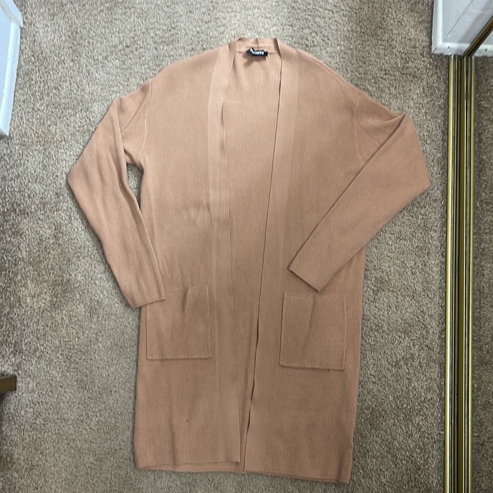 Express Ribbed Patch Pocket Cardigan Sweater - image 6